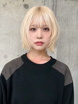 ソル バロール 表参道(SOL .valor) 顔周りレイヤーカットブリーチデザインカラーワンホンレイヤー◆