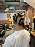 デザインカラーダブルカラー眉毛カット