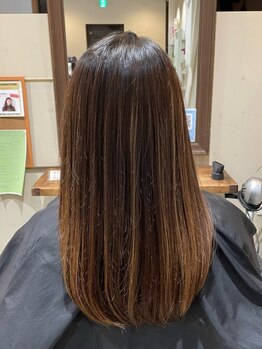 バグズ ヘアデザイン 桔梗が丘店(Baguz HAIR DESIGN)の写真/「メイクより艶髪が自信をつくる×モテ髪の王道ストレート」後ろ姿でも思わず振り向いちゃう艶髪に♪