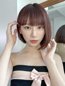 ロンドリメゾン 原宿(Lond re Maison.) 暗めカラー/ボブ/顔周り/前髪/レイヤー/髪質改善/縮毛矯正/原宿