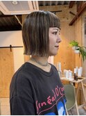 ボブ/切りっぱなし/大人ボブ/コンパクトボブ