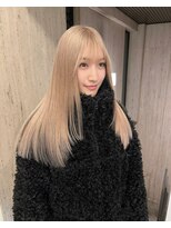 プネル 渋谷(PUNEL)&nbsp;ブロンドベージュ/ブリーチカラー/レイヤーカット