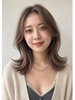 フルショウ アシヤ(FURUSHO ASHIYA) くびれミディくびれレイヤーベージュピンクメッシュ
