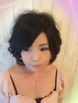 グランドライン(GRAND LINE)&nbsp;グレーベージュふわゆるショートボブ　シンプルショート