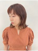 顔まわりレイヤーボブ×インナーカラー 