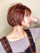 ピークアブー ワン(PEEK-A-BOO ONE)&nbsp;ボブ＋暖色のコーラルカラー　松永幸征