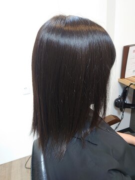 ヘアーカルチャー 小倉台店 HAIR CULTURE ミディアムストレート艶髪さらさらナチュラルヘア