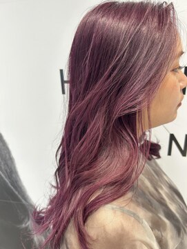 ハルキミナト ジャパン ヨコハマ(HARUKI MINATO japan YOKOHAMA) ピンクボルドーカラー　レイヤーカット