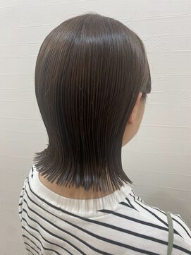 オーリーヘアー(Olliy hair) アースカラー/外ハネボブ/グレージュカラー/20代30代40代50代