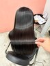 【同時施術】カット＋超高濃度水素カラー+毛髪整形ストレート+ミネコラtr