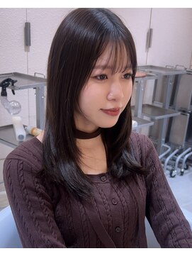 サンド クリア 横浜本店(sand clear) くびレイヤーボブルフネビージュ小顔ワンレンこなれミディ