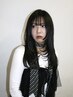【愛華限定】韓国風顔まわりカット＋暗髪カラー【韓国ヘア/暗髪/赤み消し】