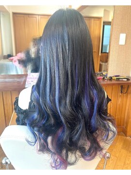 エクステンション クーチャー(Extention Cu'cha) インナーピンク＋紫メッシュ