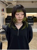 ◎韓国ヘアー顔周りレイヤーおくれ毛ミディアム前髪万代新潟