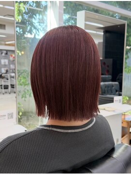 シュウ(shu) ピンクレッドカラー/ヘイリーボブ