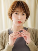 カバーヘア ブリス 志木南口駅前店(COVER HAIR bliss)&nbsp;アプリコットオレンジこなれ色っぽ丸みショートTd120代30代40代