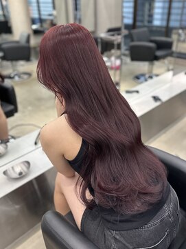 ペレ 栄 アネックス(PELE栄ANNEX) 着物ヘア/ダークアッシュ/ミディアムレイヤーカット/栄