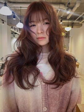 キャロルガーデンズ ボコカ 表参道(Carroll Gardens bococa) 【kacho】ロングレイヤー　ピンクブラウン