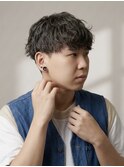 ホワイトメッシュ×縦落ちツイスト