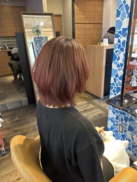 ファービヨンド(far beyond) 【くびれレイヤー】ブリーチなしレッドボブレイヤースタイル