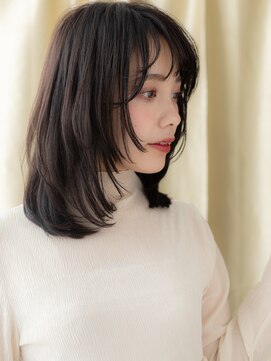 カバーヘア ブリス 戸田公園西口店(COVER HAIR bliss) ミディアムレイヤー黒髪シャギーウルフカットX戸田公園30代40代