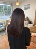 赤茶×ストレートロング