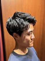 ヘアモードキクチ 日本橋室町店&nbsp;日本橋室町　ナチュラルパーマ　ショートアップバング
