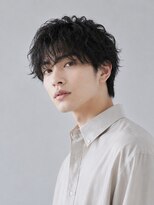 メンズ レガロ 八尾(MEN'S regalo)&nbsp;韓国マッシュセンターパートダウンパーマニュアンスパーマウルフ