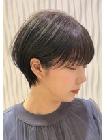 アース いわき店(HAIR&MAKE EARTH)&nbsp;耳かけ丸みショートボブ