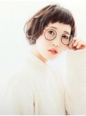 ショートバングボブ　アースカラー