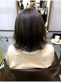 暗髪からのアッシュ系カラー