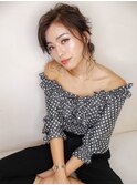 ヘアアレンジ ヘアセット イベント アースカラー
