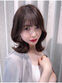 学割U24 韓国風 ウルフ フェイスレイヤー 顔周り 前髪 425