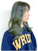 【FOLK】透明感クリアブルー☆似合わせゆる巻きロング♪