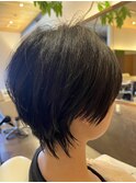 ハンサムショート/ショートウルフ/黒髪/