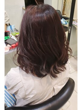 ヘアーデザイン ミヤビ 広尾(HAIR DESIGN MIYABI) 地毛にピンクバイオレットのハイライト&インナーカラー