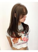 小顔レイヤーカット/ミディアムレイヤー/レイヤーロング