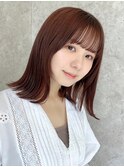 外ハネボブ/切りっぱなしボブ/ミニボブ/ボブ/グレージュ