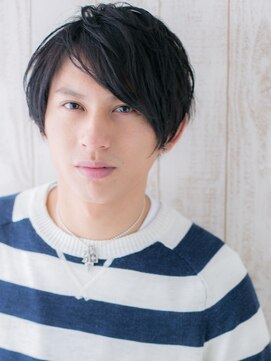 モッズヘア メン 新所沢店(mod's hair men) ラフフェザー暗髪/七三分け流しバングマッシュヘアーb新所沢