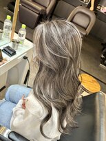 ブレンド 渋谷(BLend)&nbsp;前髪ハイライトカラーこなれミディイメチェンウェーブパーマ