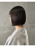 20代30代大人可愛い韓国風レイヤーショートボブアッシュブラック