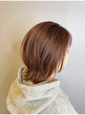 大人可愛い丸みボブピンクラベンダーベージュベビーピンク