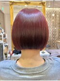 ブリーチなしダブルカラーボブ☆美髪ボブ/美髪縮毛矯正[北千住]