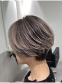 外ハネボブ美髪ワイドバングウルフカットハンサムショート