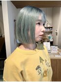 ミントグリーンボブ