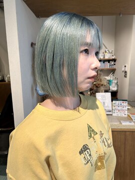 エルム 原宿 表参道(yelm) ミントグリーンボブ