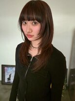 マカロニコースト(macaroni coast)&nbsp;前髪あり ハッシュカット ロングレイヤー ワイドバング