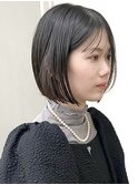ブリーチなしショートボブレイヤーミディアム春カラー初カラー