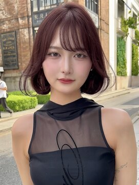 ロンドイディールバンダイ 新潟万代(Lond ideal) 韓国ボブ×ボルドーカラー