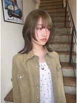 シュガー 盛岡(SUGAR) ○ ブリーチなしダブルカラー オリーブグレージュ ○